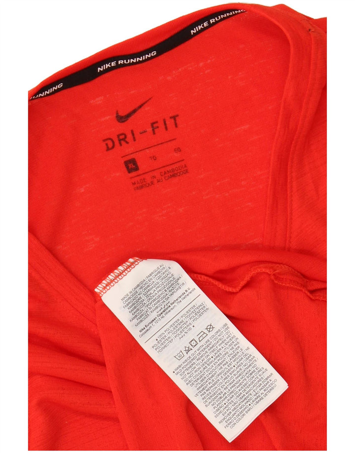 NIKE Womens Dri Fit T-Shirt Top UK 18 XL Red Polyester