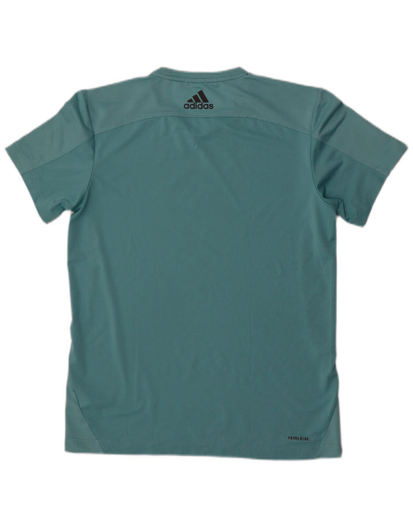 Adidas Mens Aeroready Graphic T-Shirt Top Medium Turquoise Polyester