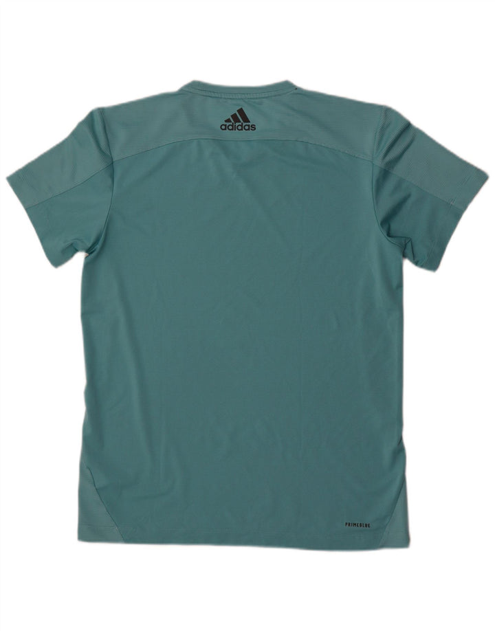 Męska koszulka Adidas Aeroready z grafiką Top średni turkusowy poliester