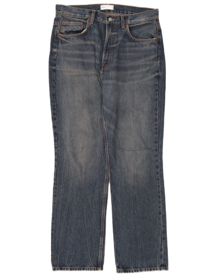 Damskie proste dżinsy Zara EU 44 XL W34 L32 Niebieskie