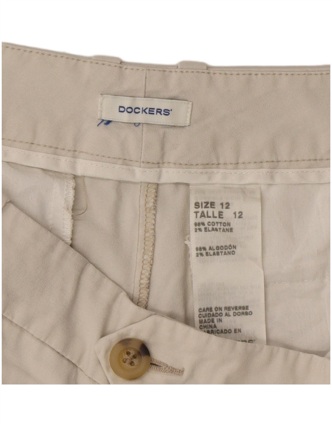 Damskie spodenki Chino Dockers US 12 Large W36 Beżowa bawełna