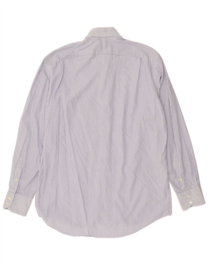 Koszula męska Lacoste, rozmiar 40, bawełniana w średnie granatowe paski