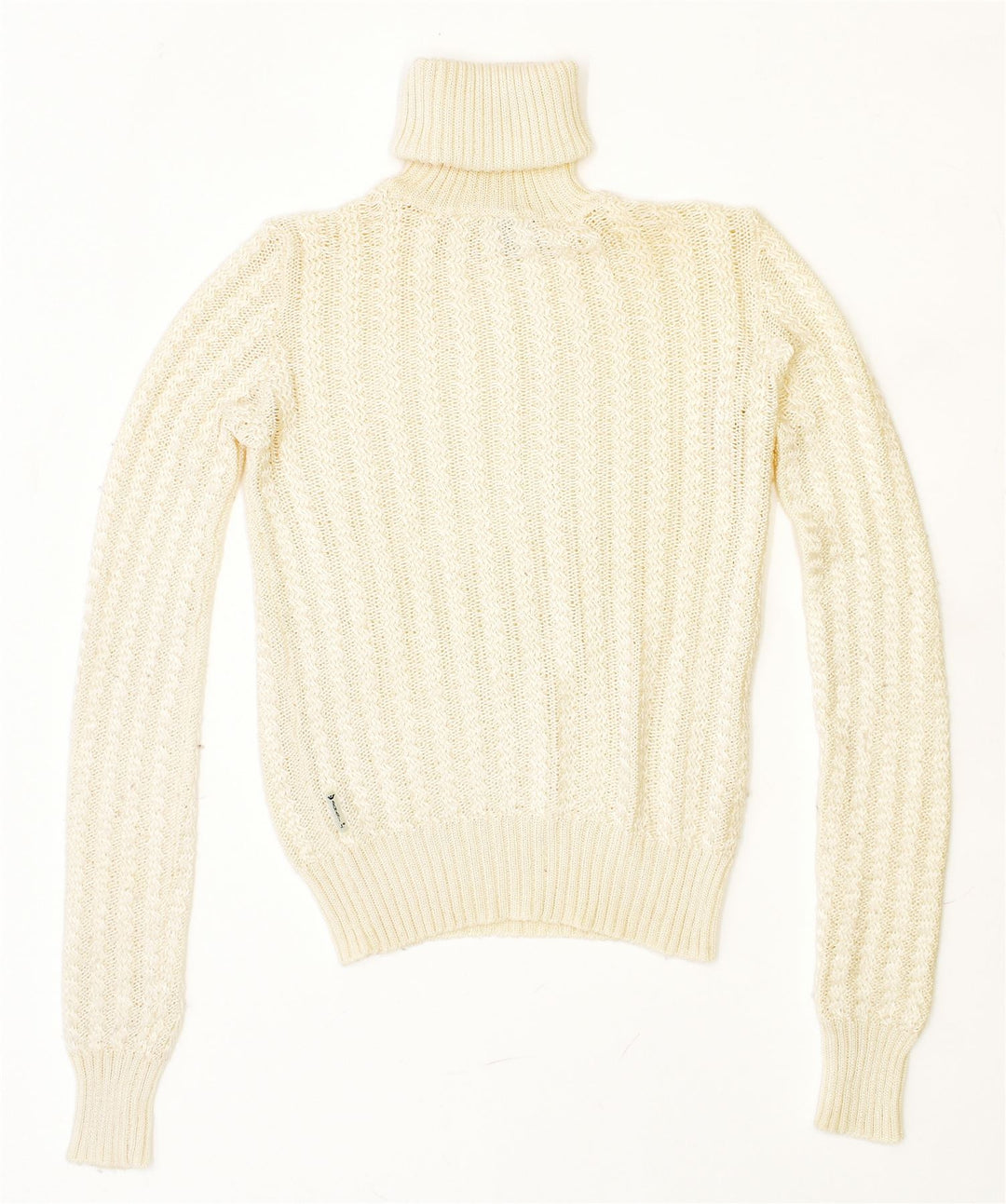 ARMANI JEANS Damski sweter z golfem EU 40, średni złamanej bieli