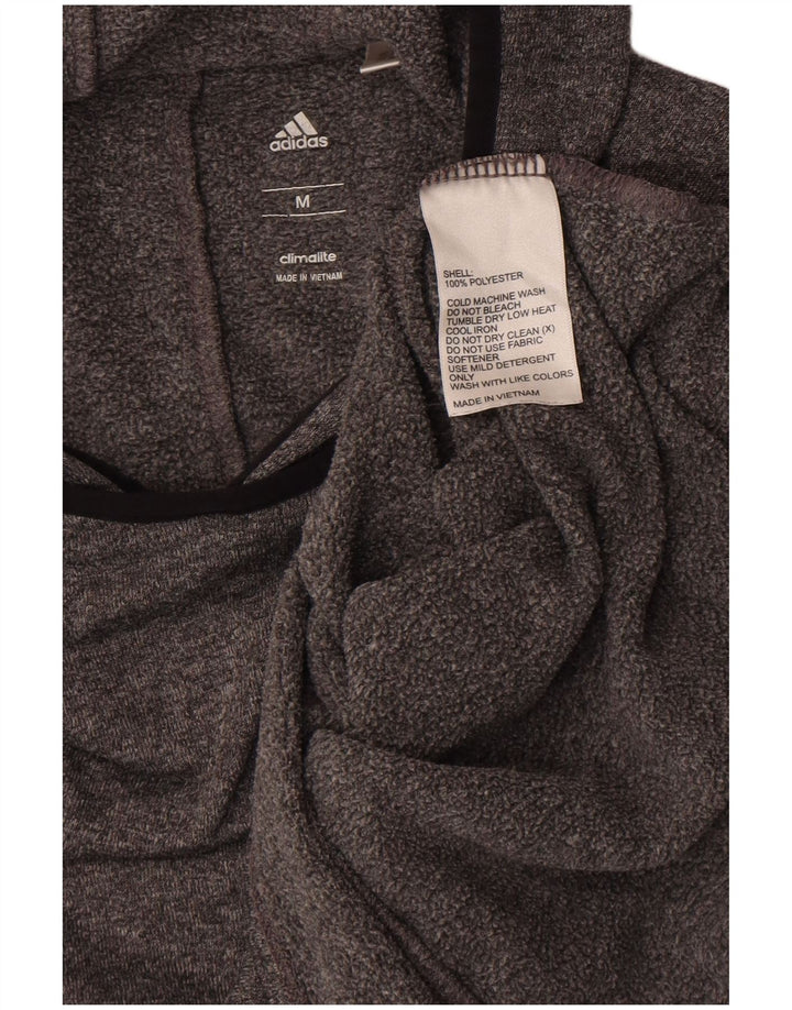 Damska bluza z kapturem Adidas Climalite UK 14 Średni szary, nakrapiany poliester