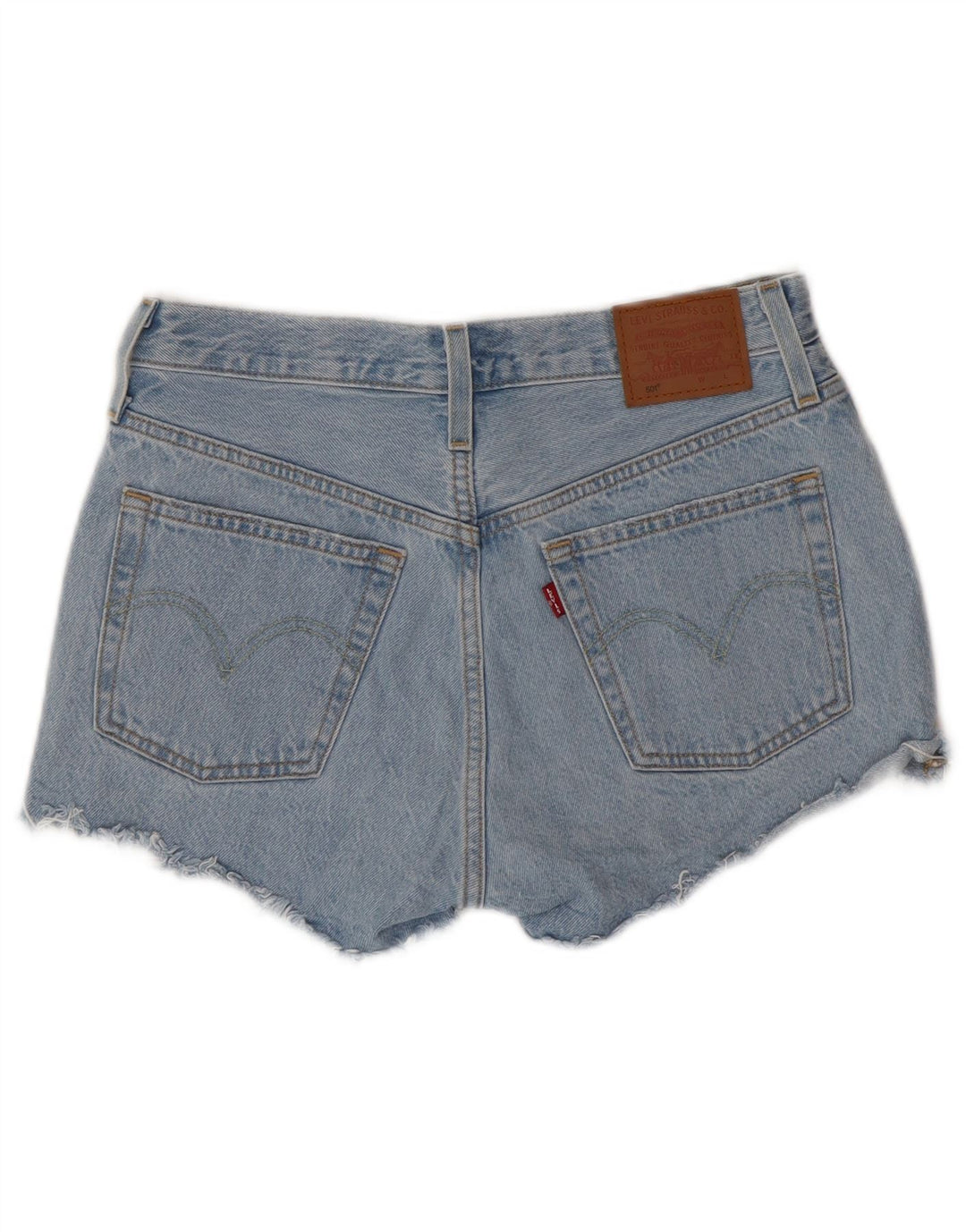 Damskie spodenki jeansowe LEVI'S 501 z wysokim stanem W27, małe, niebieskie, bawełniane