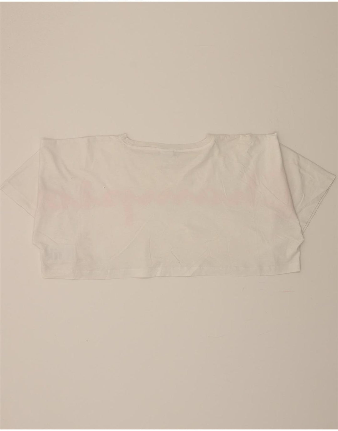 CHAMPION Womens Oversized Crop Graphic T-Shirt Top UK 10 Small White Vintage Champion and Second-Hand Champion from Messina Hembry 