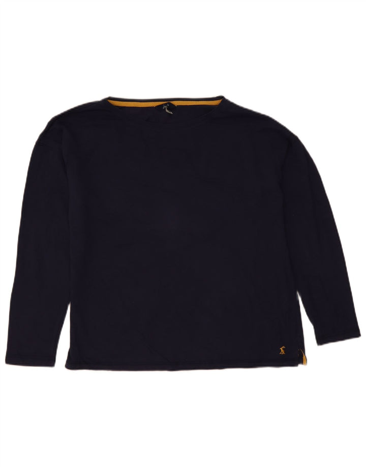 Damski top oversize Joules z długim rękawem, UK 10, mały, granatowy, bawełniany