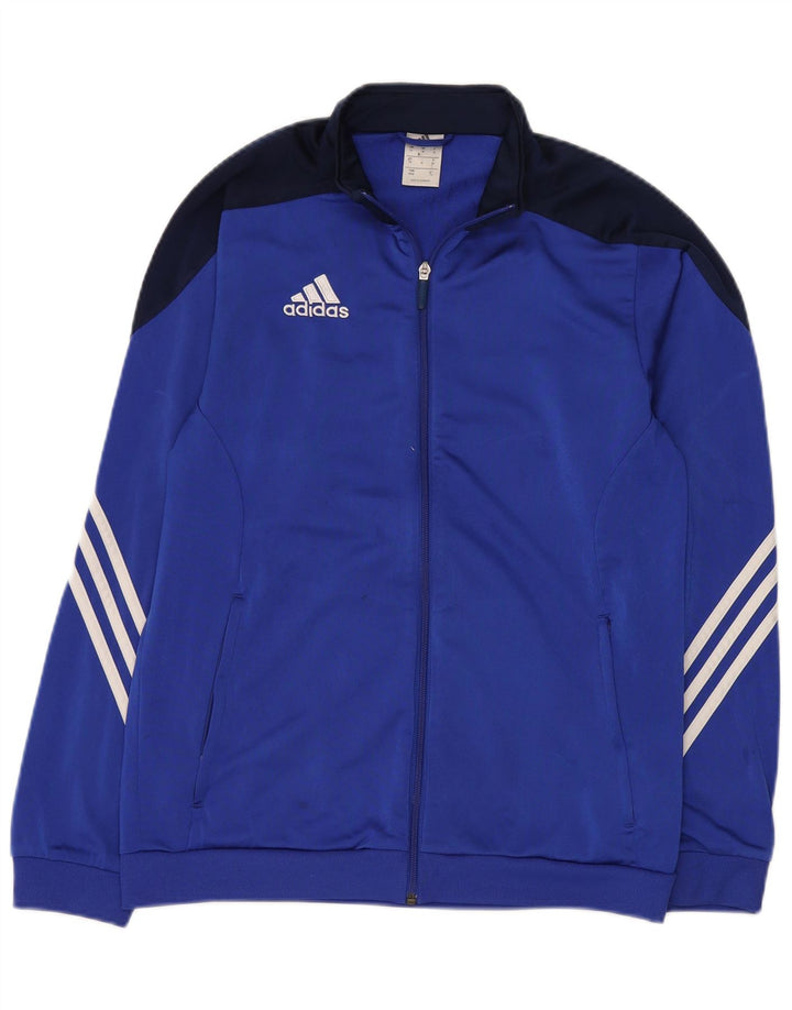 Męska bluza dresowa Adidas, średnia niebieska, poliester