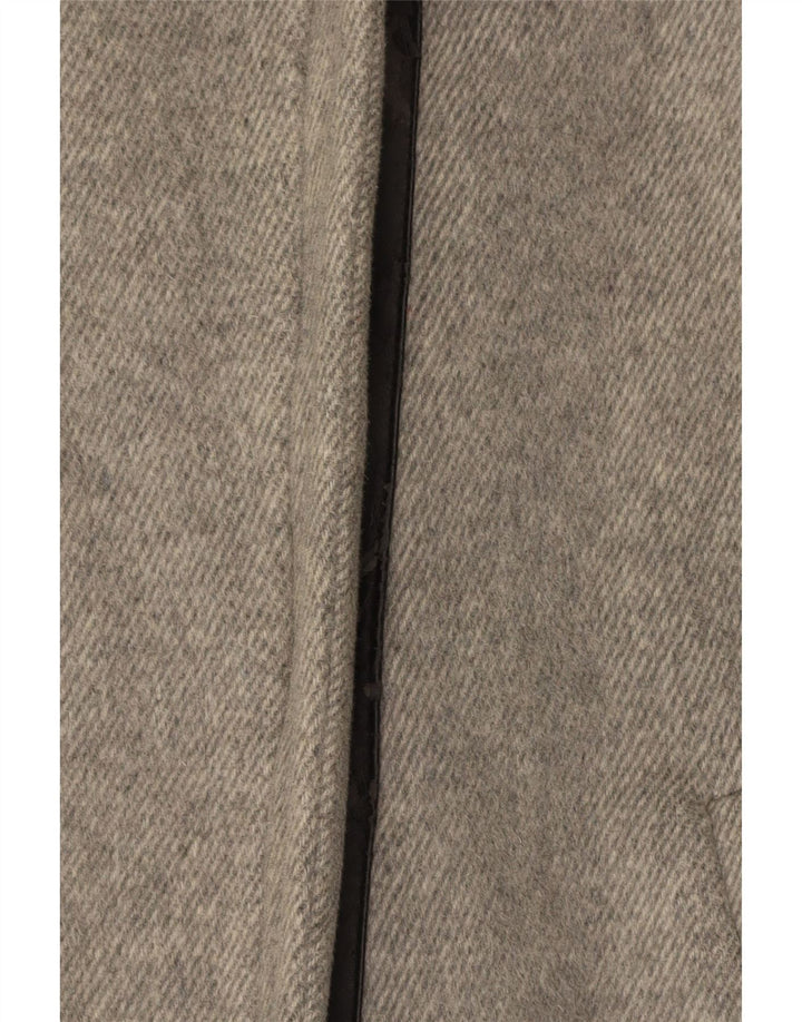 ZARA Womens Oversized Short Sleeve Overcoat UK 6 XS Grey Polyester
