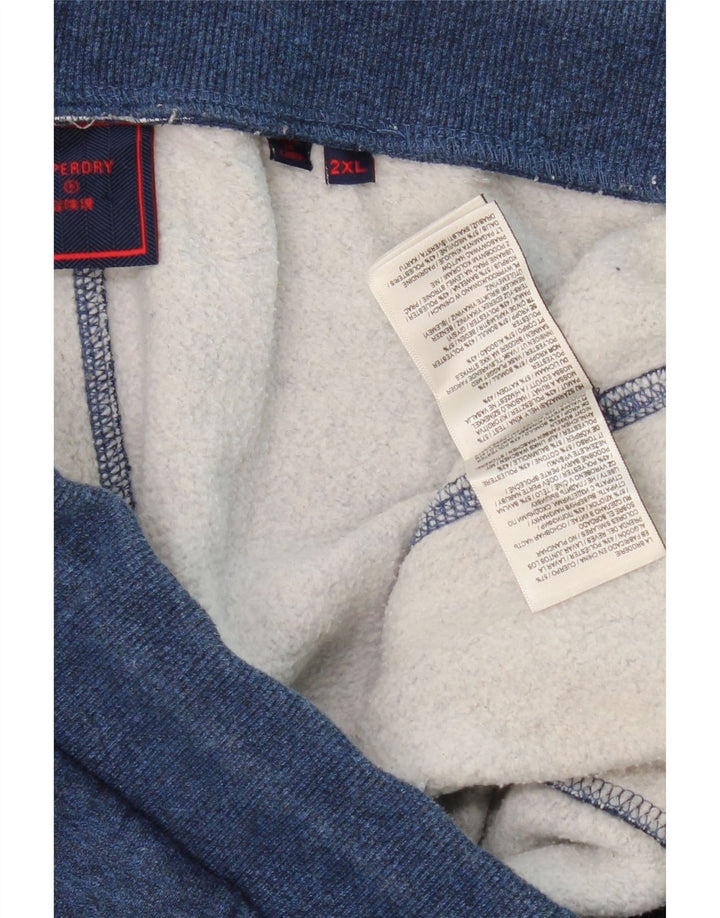 Męskie spodnie dresowe SUPERDRY Joggers 2XL, niebieska bawełna