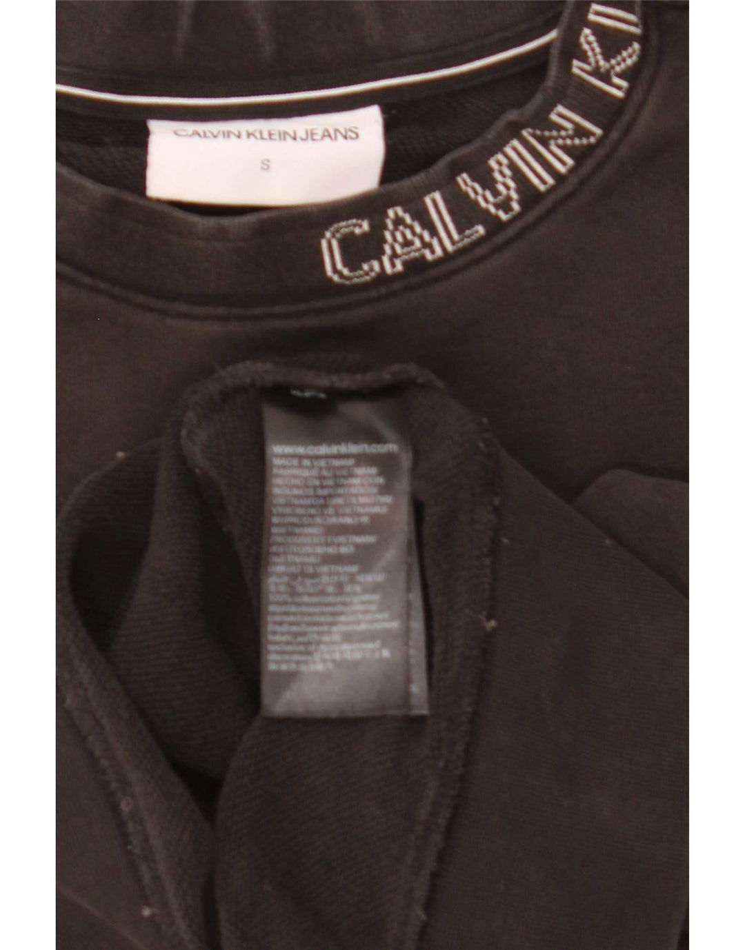 Męska bluza z grafiką Calvin Klein, mała, czarna, bawełniana