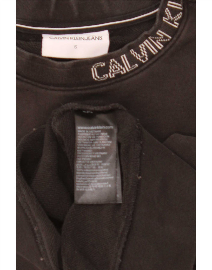 Męska bluza z grafiką Calvin Klein, mała, czarna, bawełniana