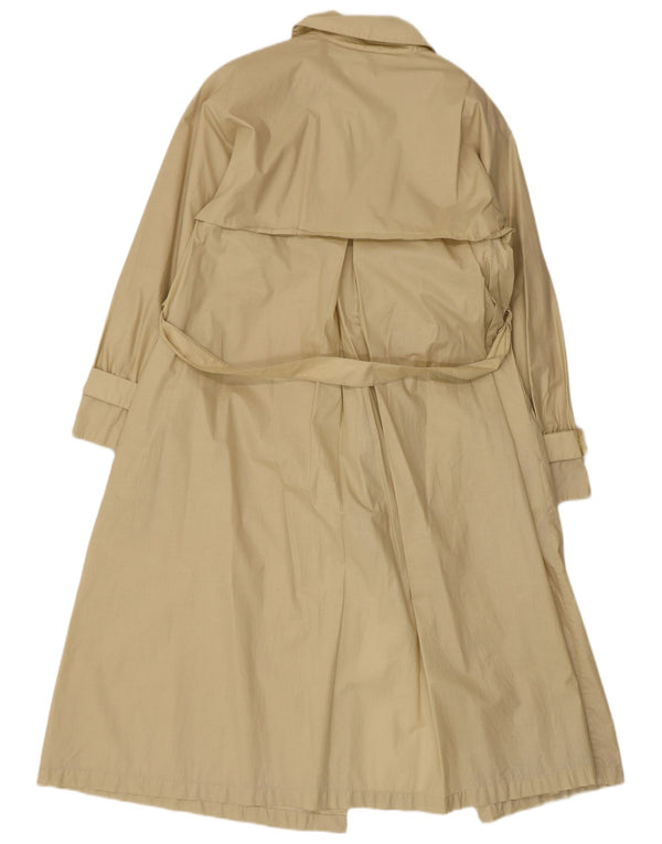Herno Womens Trench Coat UK 12 Medium Beige Cotton
