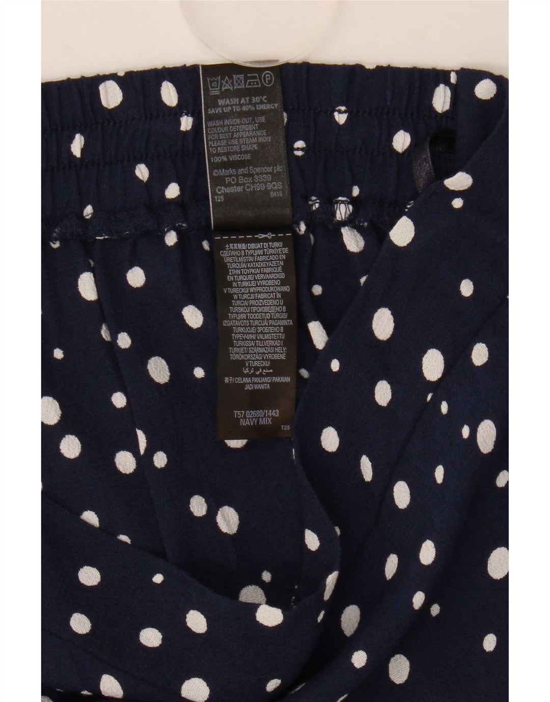 Bermudy damskie Marks & Spencer UK 12 Medium W32 Granatowe w cętki