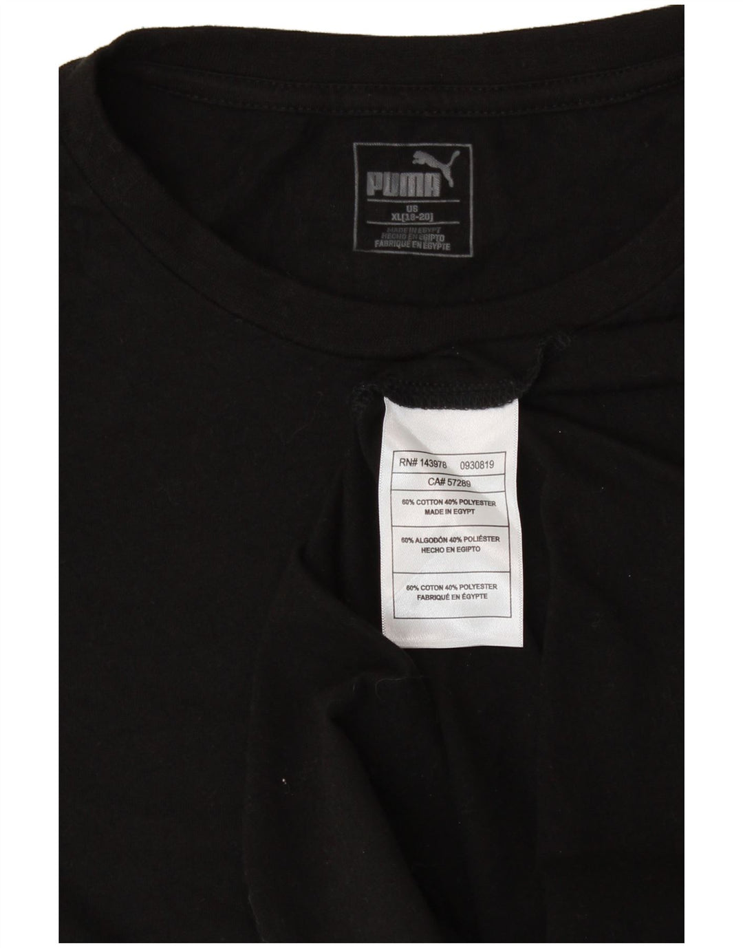 Dziewczęca koszulka z grafiką PUMA z długim rękawem 15-16 lat XL, czarna bawełna