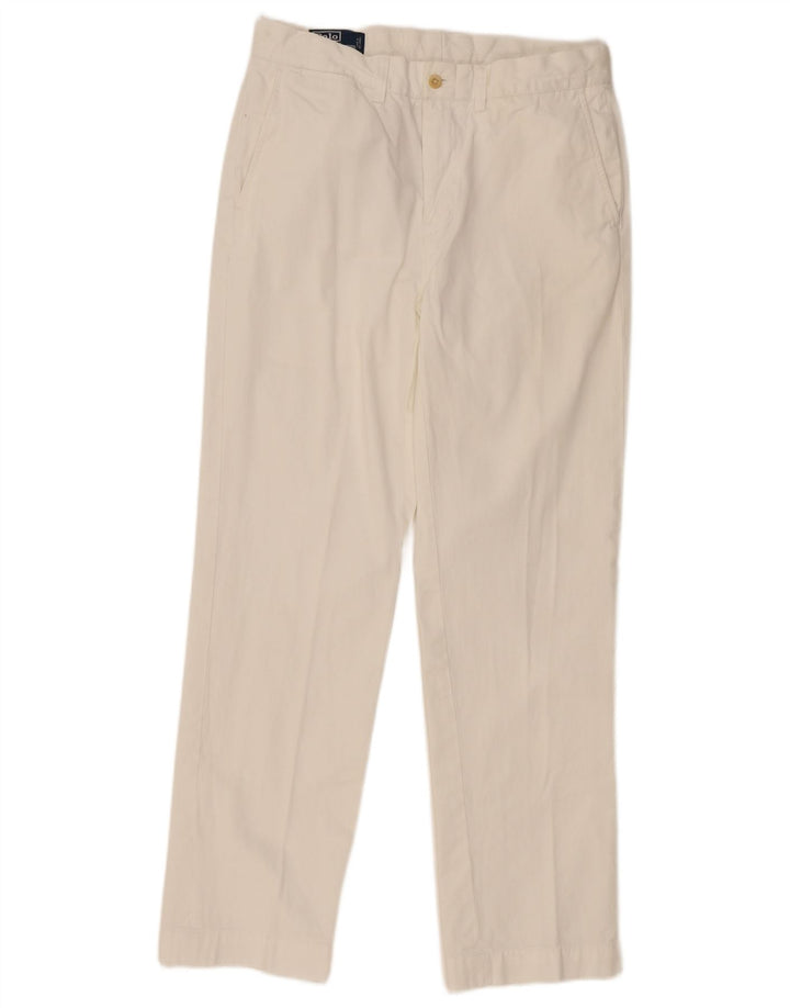 POLO RALPH LAUREN Męskie spodnie Smith Pant Straight Chino W32 L32 Białe