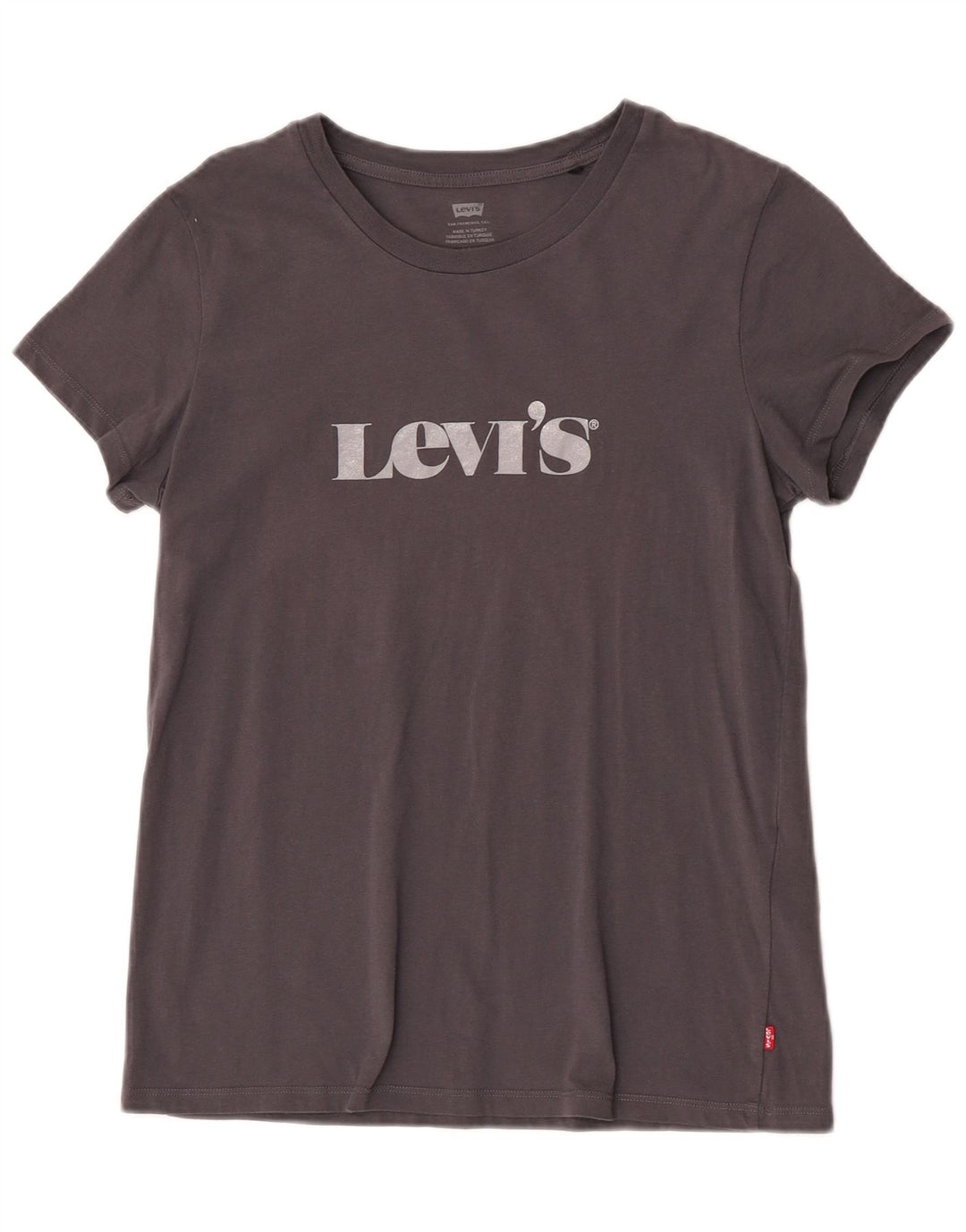 Damska koszulka z grafiką Levi's Top UK 12, średnia szara bawełna