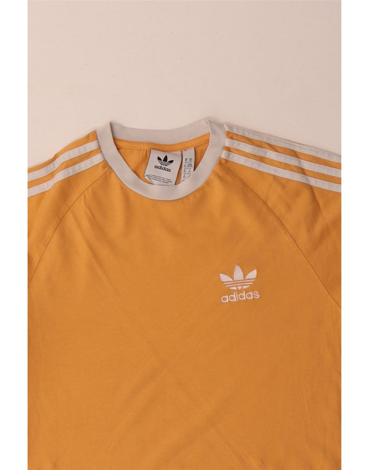 Adidas Męska Koszulka Z Długim Rękawem XS Żółta Bawełna