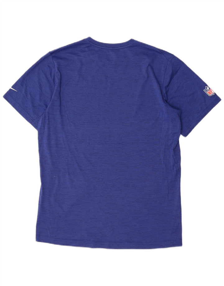 Męski T-shirt z grafiką NIKE Średni niebieski poliester