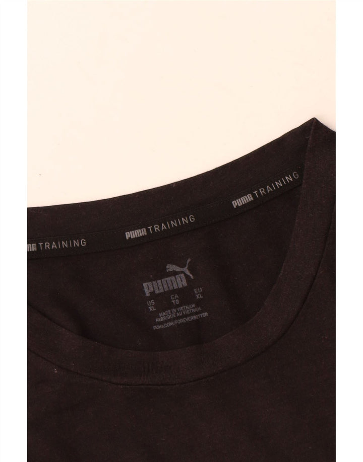 Damska koszulka z grafiką Puma Top UK 18 XL, czarny poliester