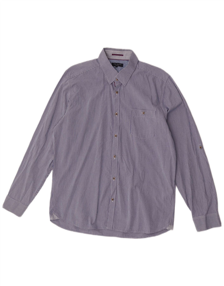 Koszula męska Ted Baker, rozmiar 5 XL, granatowa, bawełniana w kratkę