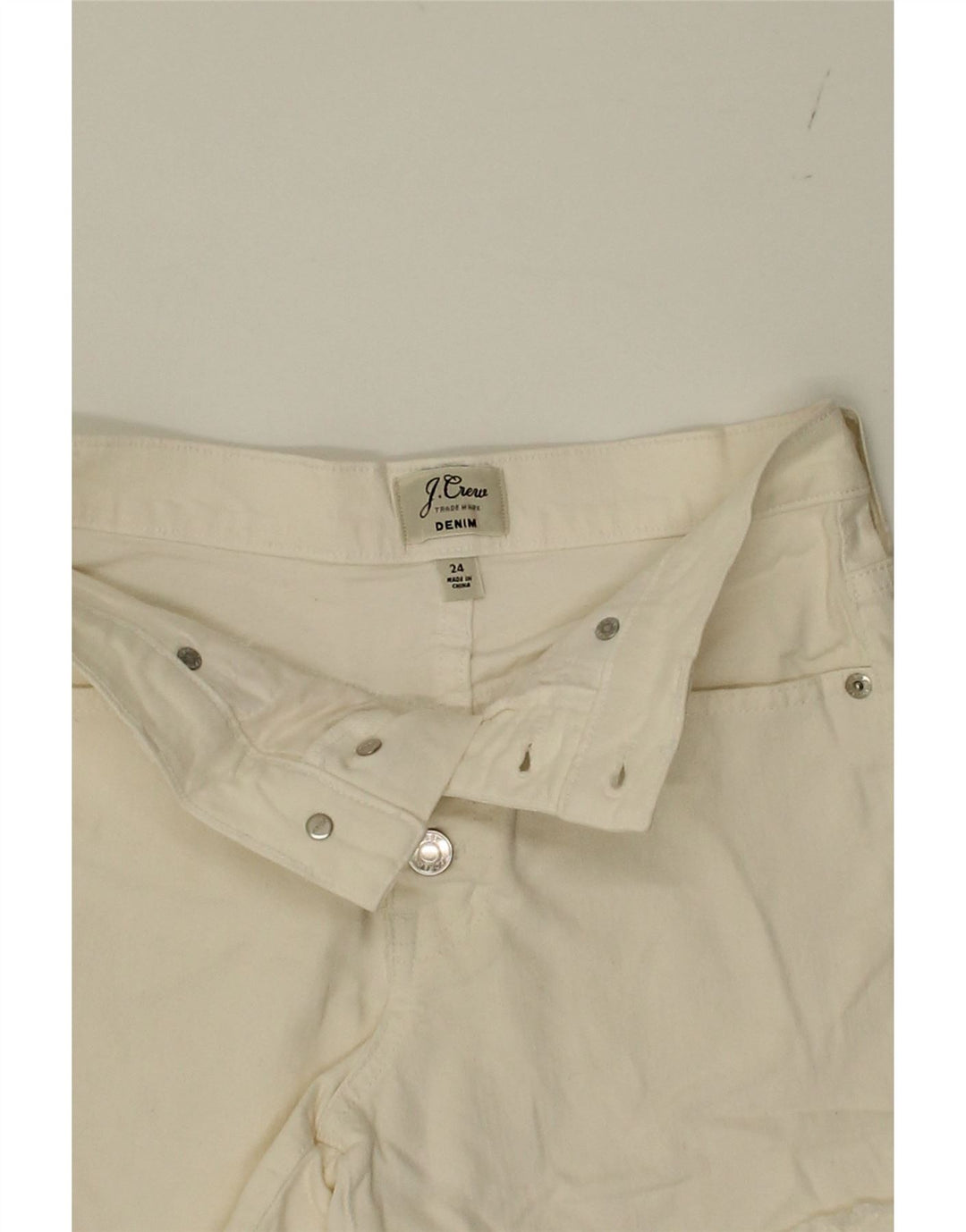 J. CREW Womens Denim Shorts W24 XS White Cotton Vintage J. Crew and Second-Hand J. Crew from Messina Hembry 