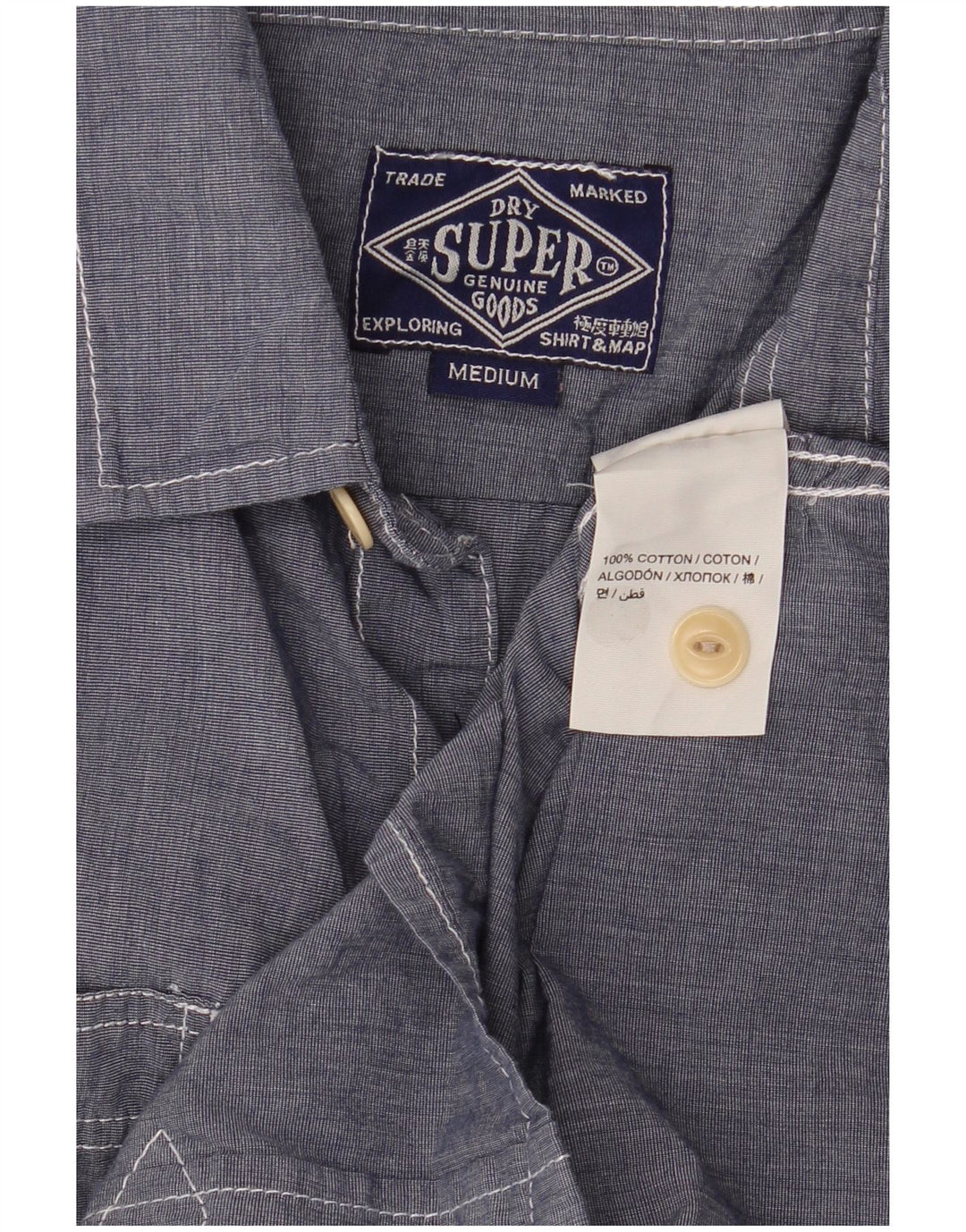Koszula męska Superdry, bawełniana, w kolorze średnioniebieskim