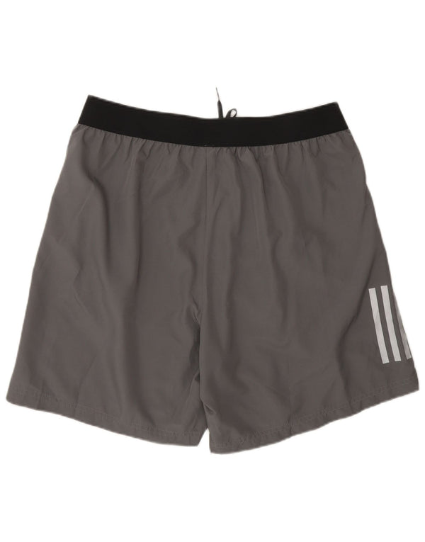Męskie spodenki sportowe Adidas Aeroready, duże, szare, z blokami kolorów, poliestrowe