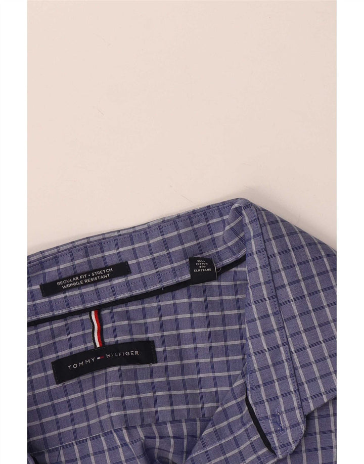 Męska koszula o regularnym kroju Tommy Hilfiger 2XL, bawełniana niebieska kratka
