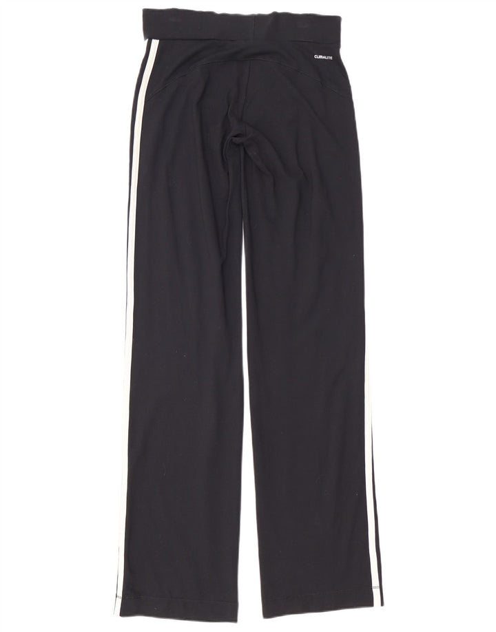 Damskie spodnie dresowe Adidas Climalite UK 8, małe, czarne, poliestrowe