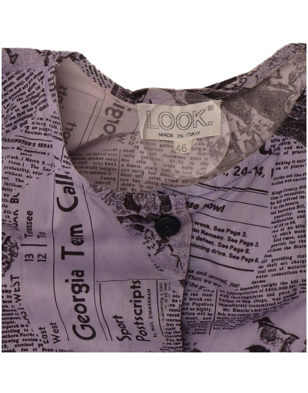 Damska bluzka z krótkim rękawem i grafiką w stylu vintage IT 46 Large Lilac