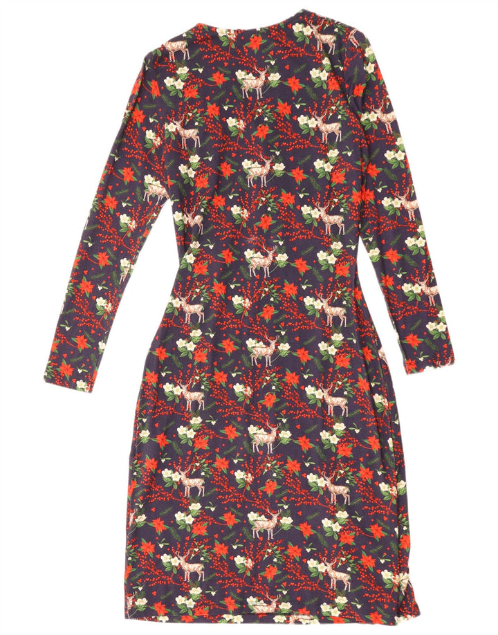 Sukienka damska Joe Browns UK 8 Small, granatowa, w kwiaty, wiskoza