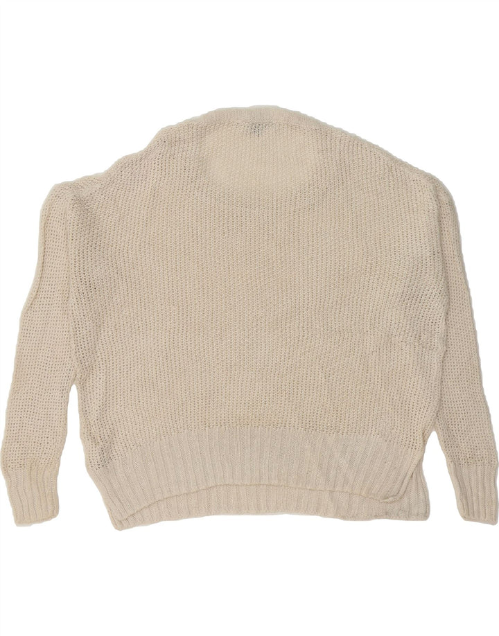 J. CREW Womens Oversized Boat Neck Jumper Sweater UK 14 Medium Off White Vintage J. Crew and Second-Hand J. Crew from Messina Hembry 