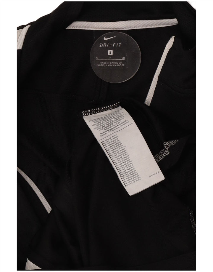 Męska kurtka dresowa Nike Dri Fit, mała, czarna, poliestrowa z blokami kolorów