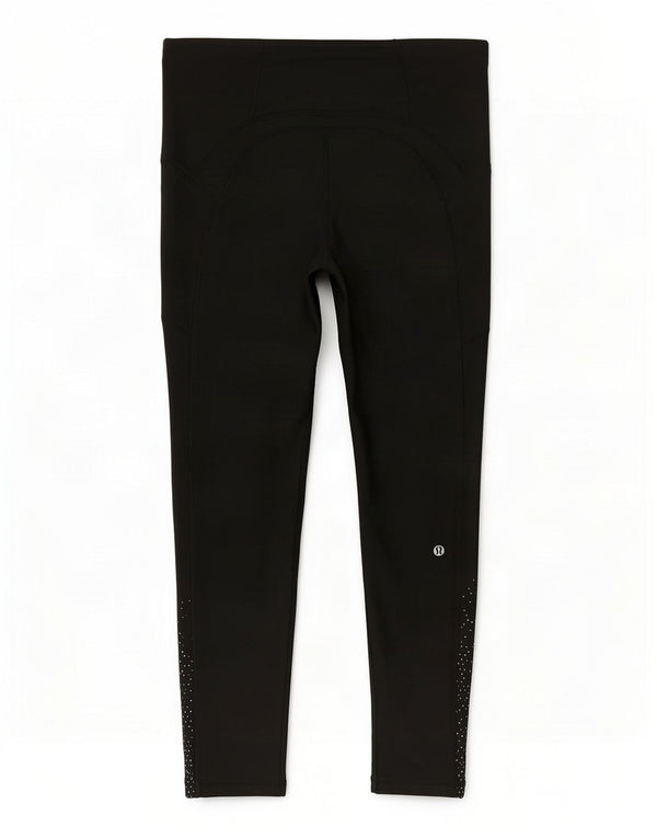 Damskie legginsy Lululemon US 10, duże, czarne w cętki