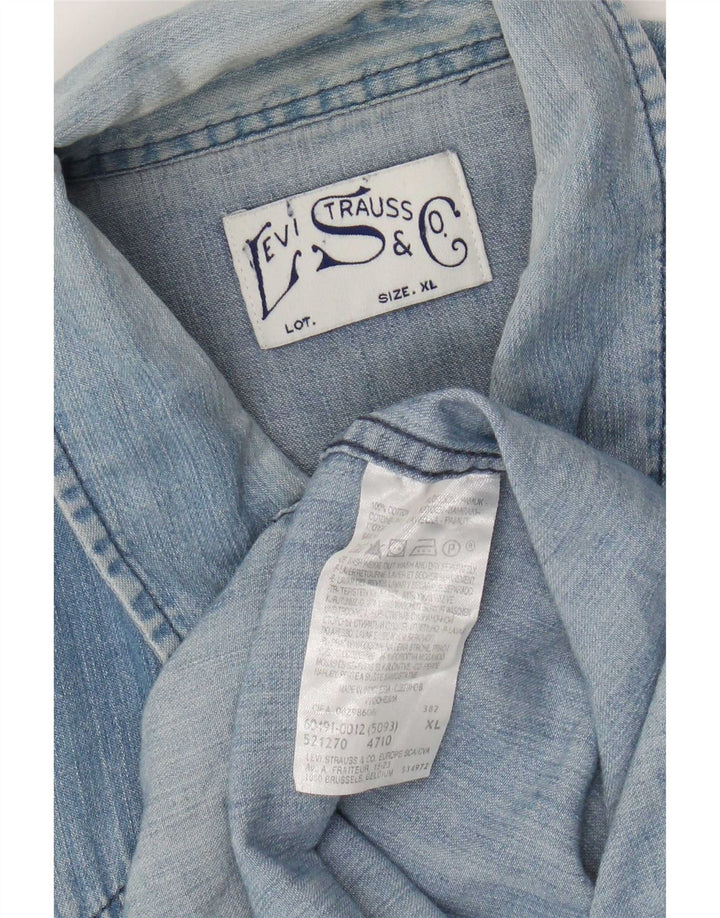 Męska koszula dżinsowa Levi's XL, niebieska, bawełniana