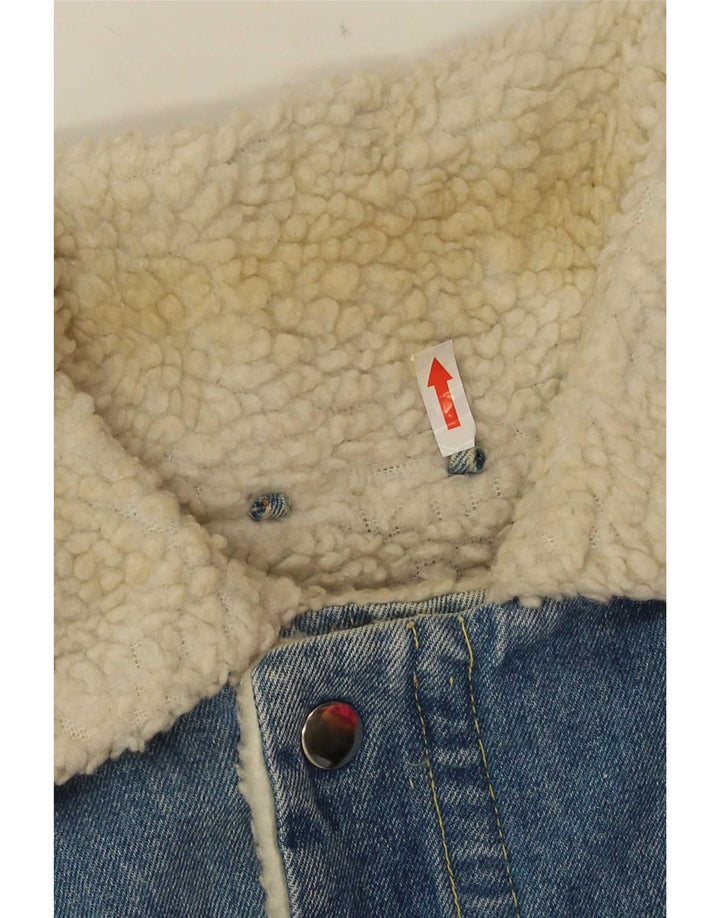Vintage męska kurtka dżinsowa Sherpa UK 38 średni niebieski