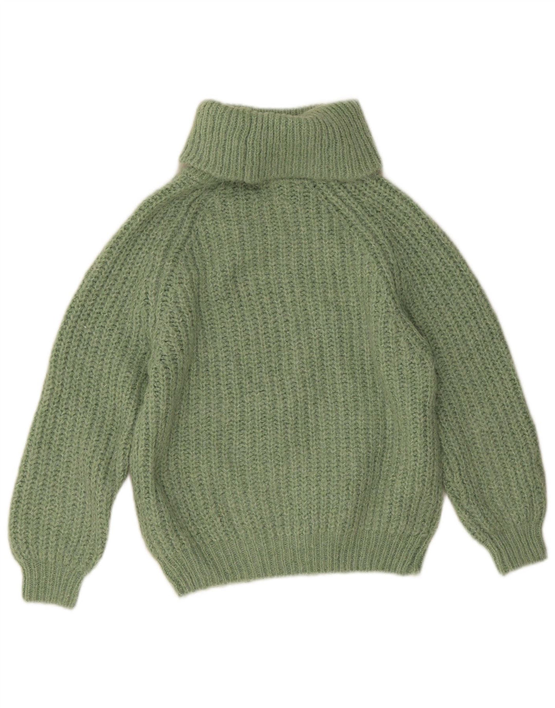 Sweter dziewczęcy z wywijanym dekoltem Zara 11-12 lat zielony poliester