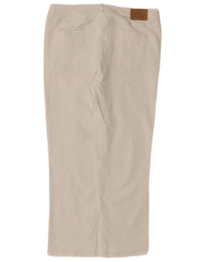 Damskie proste dżinsy Massimo Dutti EU 42 duże W32 L26 białe