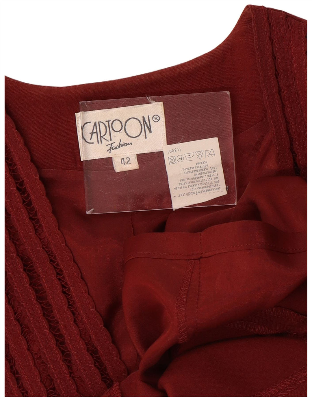 Damska marynarka CARTOON zapinana na 7 guzików IT 42 Średnia czerwona wiskoza
