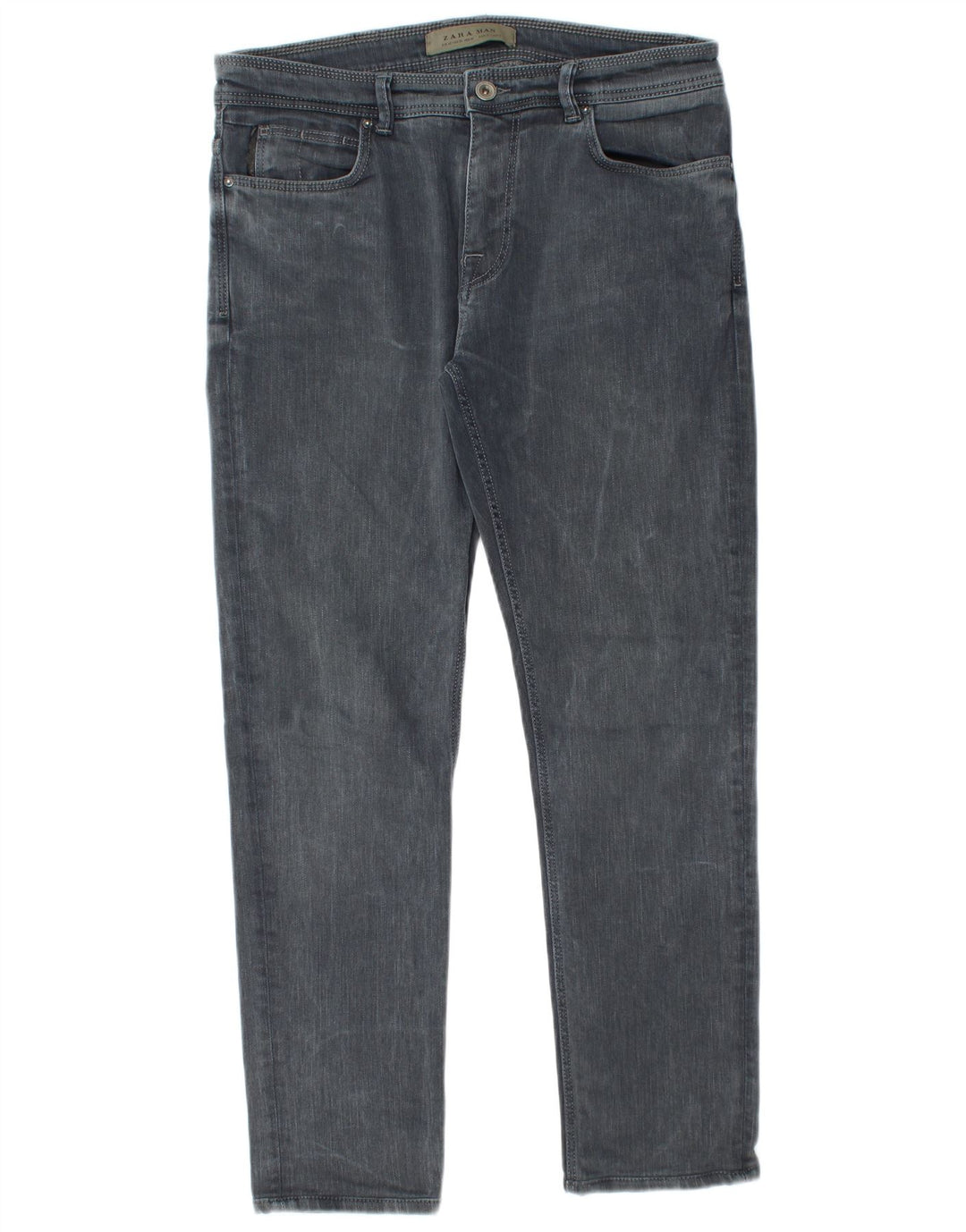 Męskie jeansy slim fit Zara EU 42 Large W32 L28 Szara bawełna