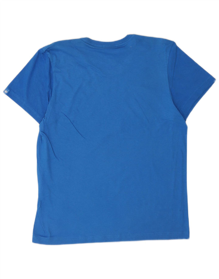 Męska koszulka graficzna Adidas Top Medium Blue Cotton