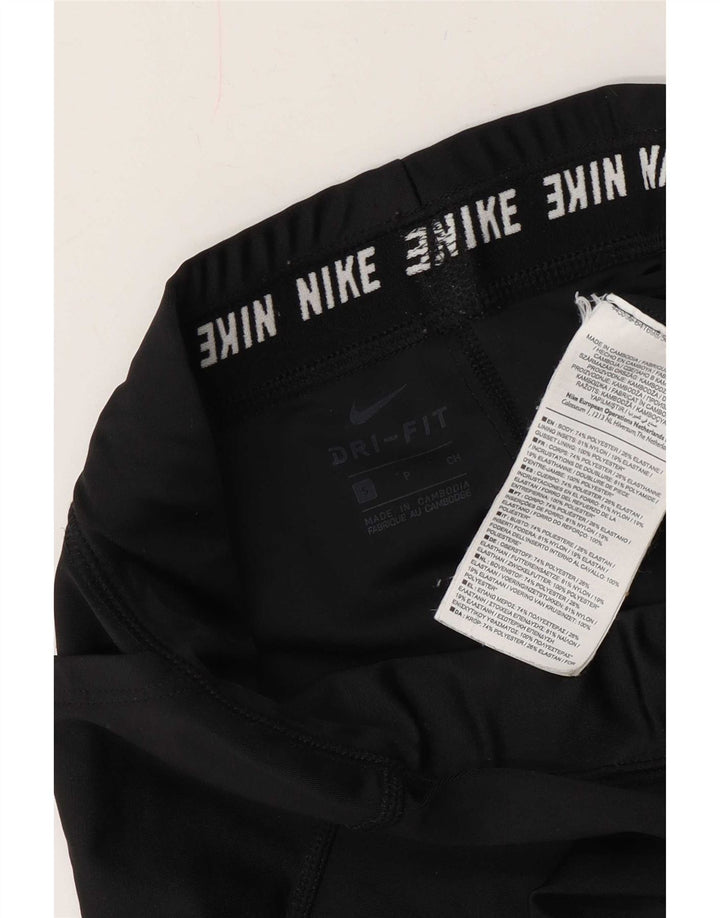 Damskie legginsy Nike Dri Fit, małe, czarne, poliestrowe paski