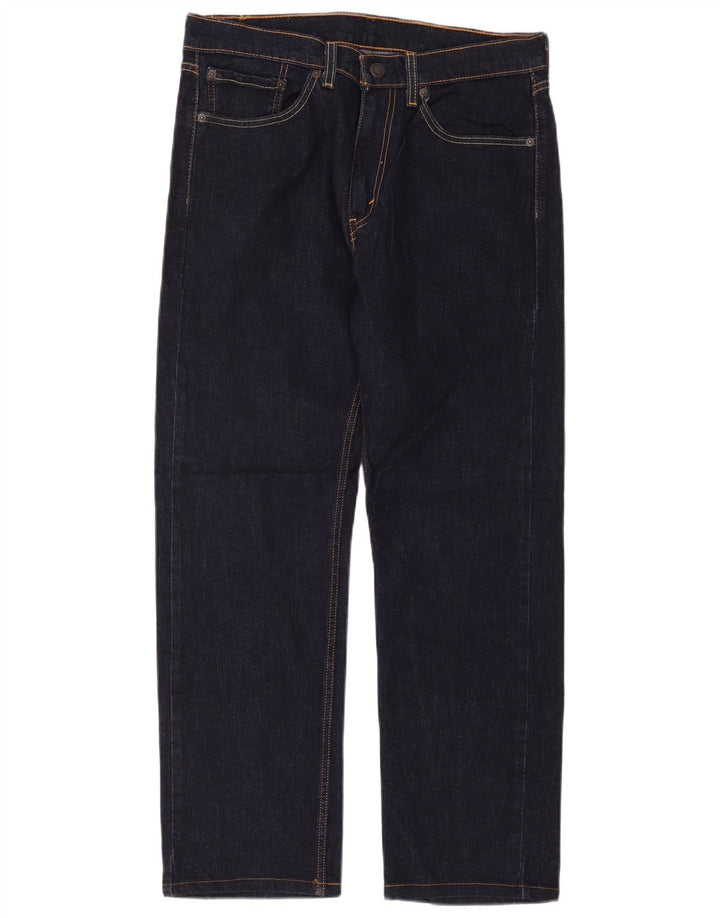 Męskie proste dżinsy Levi's W32 L32 Granatowa bawełna
