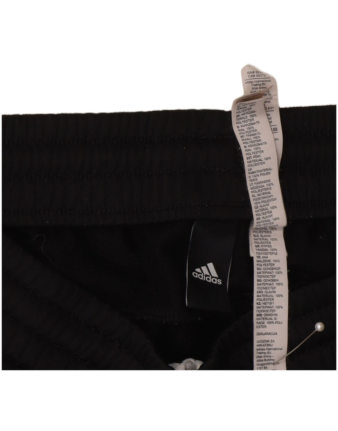 Damskie spodnie dresowe Adidas UK 12/14 Średni czarny poliester