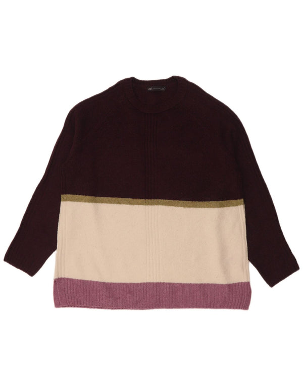 Marks & Spencer Damski sweter z okrągłym dekoltem, UK 16, duży fioletowy