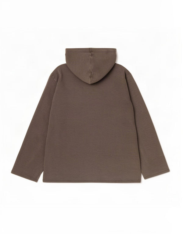 Damski sweter oversize z kapturem Zara UK 16, duży, szary