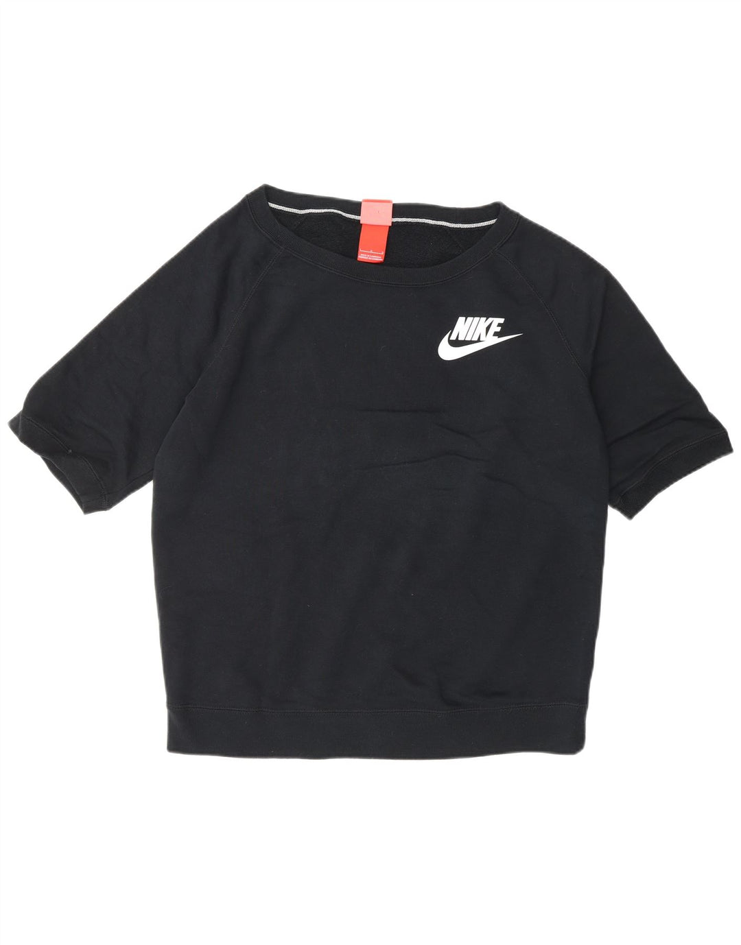Damski sweter z krótkim rękawem NIKE UK 16, duży, czarny, bawełniany