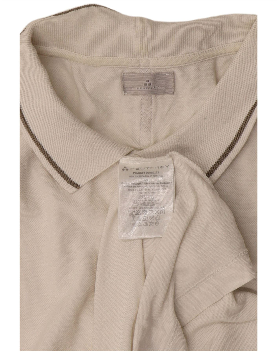 Męska koszulka polo PEUTEREY 2XL, biała, bawełniana