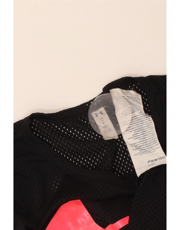 Damska koszulka z grafiką Under Armour Top UK 16, duża, czarna, poliester